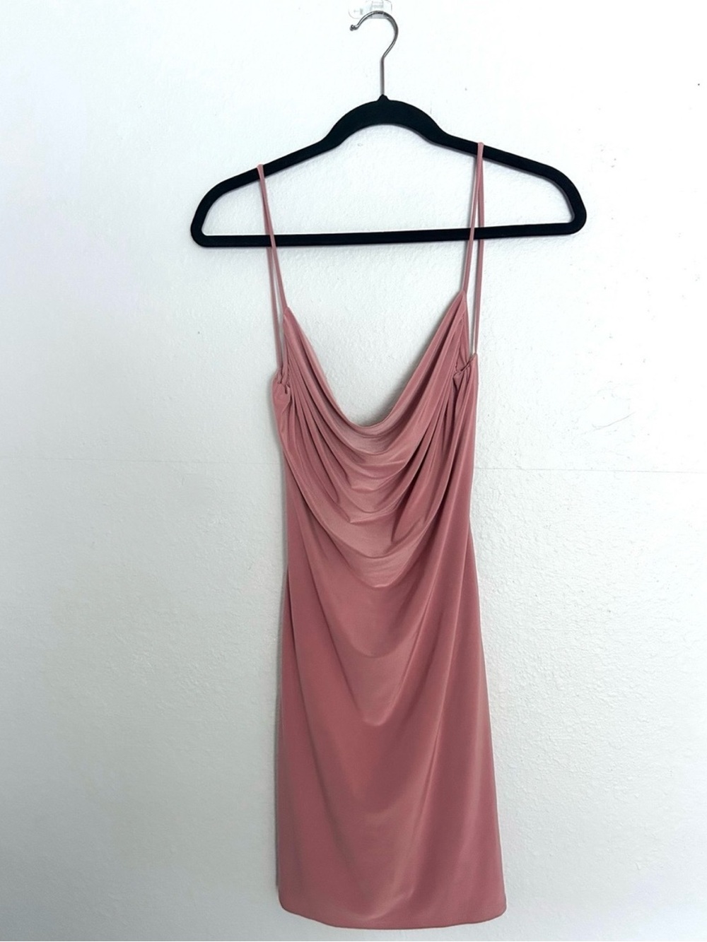 21 SAINTS Dusty Pink Rose Backless Cowl Neck Mini Dress Size: S